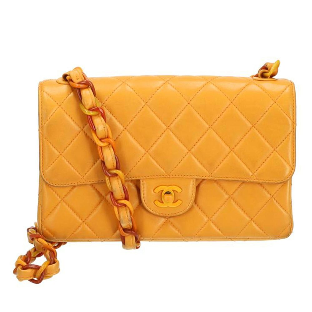 Chanel Matelasse Single Flap Chain Shoulder Bag Black